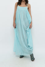 Load image into Gallery viewer, FREE PEOPLE x Teal Flowy Semi-Sheer Cotton Maxi Dress (XS, S)