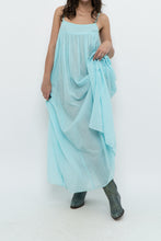 Load image into Gallery viewer, FREE PEOPLE x Teal Flowy Semi-Sheer Cotton Maxi Dress (XS, S)