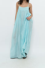 Load image into Gallery viewer, FREE PEOPLE x Teal Flowy Semi-Sheer Cotton Maxi Dress (XS, S)