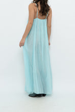 Load image into Gallery viewer, FREE PEOPLE x Teal Flowy Semi-Sheer Cotton Maxi Dress (XS, S)