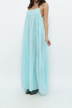Load image into Gallery viewer, FREE PEOPLE x Teal Flowy Semi-Sheer Cotton Maxi Dress (XS, S)