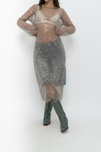 Load image into Gallery viewer, H&amp;M x Taupe Sheer Sequin Midi Dress (XS-M)