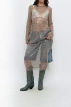 Load image into Gallery viewer, H&amp;M x Taupe Sheer Sequin Midi Dress (XS-M)