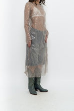 Load image into Gallery viewer, H&amp;M x Taupe Sheer Sequin Midi Dress (XS-M)