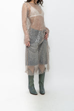 Load image into Gallery viewer, H&amp;M x Taupe Sheer Sequin Midi Dress (XS-M)