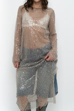 Load image into Gallery viewer, H&amp;M x Taupe Sheer Sequin Midi Dress (XS-M)