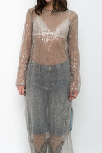 Load image into Gallery viewer, H&amp;M x Taupe Sheer Sequin Midi Dress (XS-M)