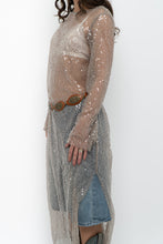 Load image into Gallery viewer, H&amp;M x Taupe Sheer Sequin Midi Dress (XS-M)