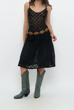 Load image into Gallery viewer, Vintage x Made in USA x Black Lace Stretchy Midi Dress (S, M)