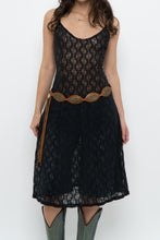 Load image into Gallery viewer, Vintage x Made in USA x Black Lace Stretchy Midi Dress (S, M)