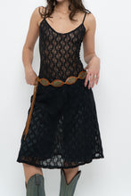 Load image into Gallery viewer, Vintage x Made in USA x Black Lace Stretchy Midi Dress (S, M)