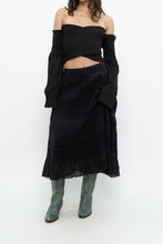 Load image into Gallery viewer, Vintage x Made in india x Black Tiered Cotton Maxi Skirt (L)