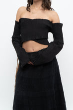 Load image into Gallery viewer, Modern x Black Cinched Off-Shoulder Long Sleeve (M, L)