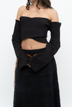 Load image into Gallery viewer, Modern x Black Cinched Off-Shoulder Long Sleeve (M, L)