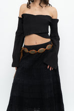 Load image into Gallery viewer, Modern x Black Cinched Off-Shoulder Long Sleeve (M, L)