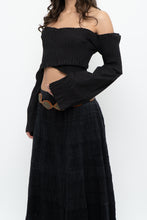 Load image into Gallery viewer, Modern x Black Cinched Off-Shoulder Long Sleeve (M, L)