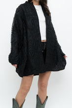 Load image into Gallery viewer, Vintage x Black Raw Silk Beaded Lightweight Jacket (XS-M)