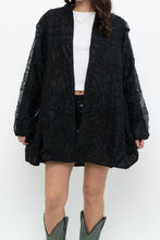 Load image into Gallery viewer, Vintage x Black Raw Silk Beaded Lightweight Jacket (XS-M)