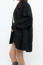 Load image into Gallery viewer, Vintage x Black Raw Silk Beaded Lightweight Jacket (XS-M)