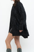 Load image into Gallery viewer, Vintage x Black Raw Silk Beaded Lightweight Jacket (XS-M)