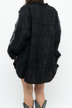 Load image into Gallery viewer, Vintage x Black Raw Silk Beaded Lightweight Jacket (XS-M)