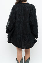 Load image into Gallery viewer, Vintage x Black Raw Silk Beaded Lightweight Jacket (XS-M)