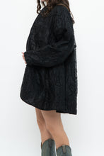 Load image into Gallery viewer, Vintage x Black Raw Silk Beaded Lightweight Jacket (XS-M)