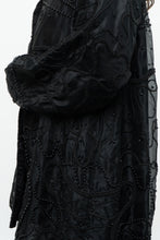 Load image into Gallery viewer, Vintage x Black Raw Silk Beaded Lightweight Jacket (XS-M)