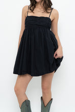 Load image into Gallery viewer, SUNDAY BEST x Black Cotton Babydoll Mini Dress (XS, S)