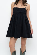 Load image into Gallery viewer, SUNDAY BEST x Black Cotton Babydoll Mini Dress (XS, S)