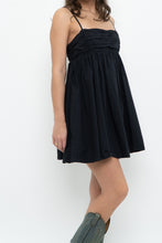 Load image into Gallery viewer, SUNDAY BEST x Black Cotton Babydoll Mini Dress (XS, S)
