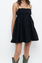Load image into Gallery viewer, SUNDAY BEST x Black Cotton Babydoll Mini Dress (XS, S)