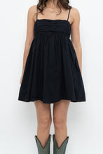 Load image into Gallery viewer, SUNDAY BEST x Black Cotton Babydoll Mini Dress (XS, S)