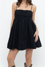 Load image into Gallery viewer, SUNDAY BEST x Black Cotton Babydoll Mini Dress (XS, S)