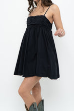 Load image into Gallery viewer, SUNDAY BEST x Black Cotton Babydoll Mini Dress (XS, S)