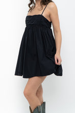 Load image into Gallery viewer, SUNDAY BEST x Black Cotton Babydoll Mini Dress (XS, S)