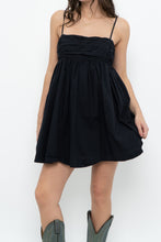 Load image into Gallery viewer, SUNDAY BEST x Black Cotton Babydoll Mini Dress (XS, S)