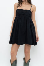 Load image into Gallery viewer, SUNDAY BEST x Black Cotton Babydoll Mini Dress (XS, S)