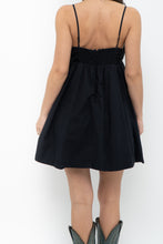 Load image into Gallery viewer, SUNDAY BEST x Black Cotton Babydoll Mini Dress (XS, S)