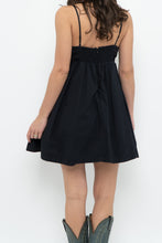 Load image into Gallery viewer, SUNDAY BEST x Black Cotton Babydoll Mini Dress (XS, S)