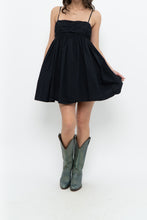 Load image into Gallery viewer, SUNDAY BEST x Black Cotton Babydoll Mini Dress (XS, S)
