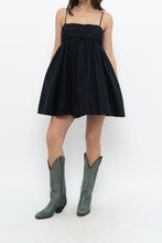 Load image into Gallery viewer, SUNDAY BEST x Black Cotton Babydoll Mini Dress (XS, S)