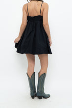 Load image into Gallery viewer, SUNDAY BEST x Black Cotton Babydoll Mini Dress (XS, S)