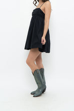 Load image into Gallery viewer, SUNDAY BEST x Black Cotton Babydoll Mini Dress (XS, S)