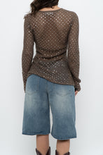 Load image into Gallery viewer, Vintage x MICHAEL KORS Brown Net Knit Sequin Mini Dress (XS, S)
