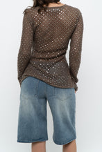 Load image into Gallery viewer, Vintage x MICHAEL KORS Brown Net Knit Sequin Mini Dress (XS, S)