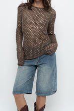 Load image into Gallery viewer, Vintage x MICHAEL KORS Brown Net Knit Sequin Mini Dress (XS, S)