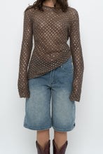Load image into Gallery viewer, Vintage x MICHAEL KORS Brown Net Knit Sequin Mini Dress (XS, S)