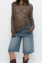 Load image into Gallery viewer, Vintage x MICHAEL KORS Brown Net Knit Sequin Mini Dress (XS, S)