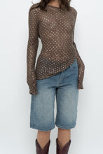 Load image into Gallery viewer, Vintage x MICHAEL KORS Brown Net Knit Sequin Mini Dress (XS, S)